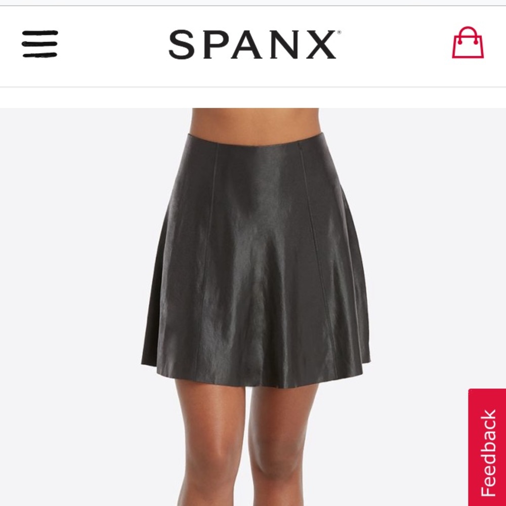 SPANX Faux Leather Skirt
